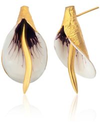 Milou Jewelry - Calla Lily Flower Earrings - Lyst