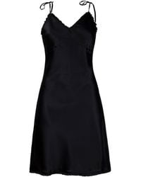 Sasha La Mer - Giselle Silk Slip Dress, Color Inkwell - Lyst