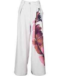 ARTISTA - Neutrals Touch Line Wide Leg Pants - Lyst