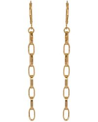Edge Only - Oval Link Drop Earrings 18Ct Vermeil - Lyst