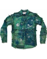 Zasta Studio - Wearable Ruins Shredded Denim Colored Shirt A - Lyst