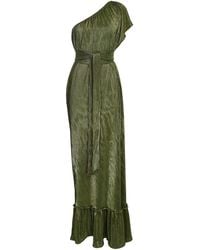 Jennafer Grace - Electrum Slink Pleated One-Shoulder Maxi Dress - Lyst