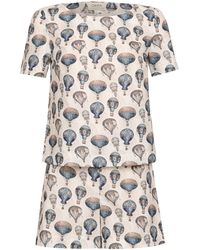 Ginta - Hot Air Balloon-Print Cotton Top & Shorts Set - Lyst