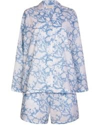 NoLoGo-chic - Hand Block Printed Cotton Shorts Pj Set Cotton De Nimes - Lyst