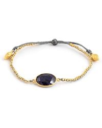Opium Jewels - Sapphire Chakra Bracelet With Thread - Lyst