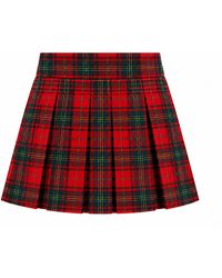 Richa Sharma - Heritage Tartan Check Pleated Mini Skirt - Lyst