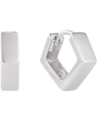 Vanhi - Judith Hexagon Angular Huggies - Lyst