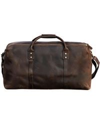 Touri - Genuine Leather Luggage Travel Bag - Lyst