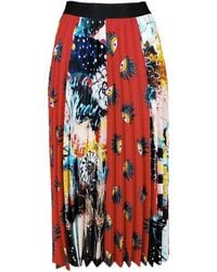 Lalipop Design - Multi-color & Print Pleated Midi Skirt - Lyst