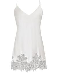 Avenue 8 - Silk Lace Mini Slip Dress - Lyst