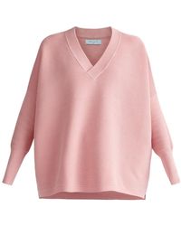 Paisie - V-neck Ribbed Jumper In Pink - Lyst