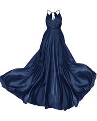 Angelika Jozefczyk - Satin Long Evening Dress Tied Back - Lyst