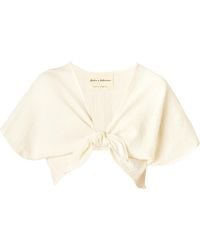 Italia A Collection - Creamy Dreamy Front Tie Top & Summer Shrug - Lyst