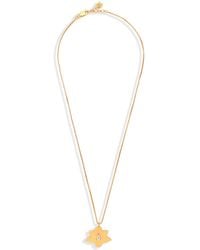 Opium Jewels - Water Lotus Necklace With Moonstone - Lyst