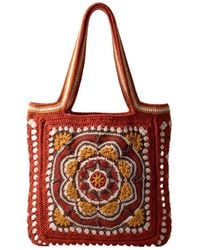 Ana Chic - Rust Medallion Granny Square Handmade Crochet Tote Bag - Lyst