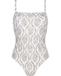 Aguaclara - Neutrals Sultana One Piece Fixed Straps - Lyst