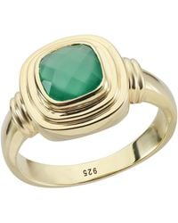 Auree - California Cushion Onyx Vermeil Ring - Lyst