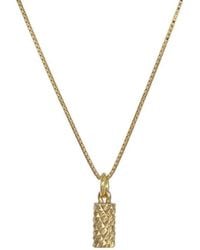 Edge Only - Diamond Cut Cylinder Pendant 18Ct Vermeil - Lyst