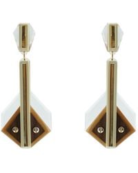 Gissa Bicalho - Neutrals Earring Clef Crystal - Lyst