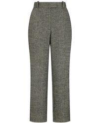 Lily and Lionel - Pandora Tapered Herringbone Print Trouser - Lyst