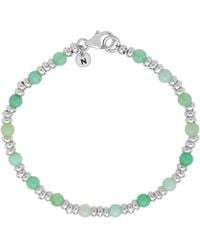 Nellou Jewellery - Gem Chrysoprase Bracelet Birthstone May Sterling - Lyst