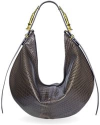 Indigolush - Hobo Adjustable Hand Shaped Leather Bag Maxi Taupé Two Hands - Lyst
