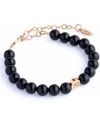 N'damus London - Adjustable Onyx Gemstone Bracelet & Chain - Lyst