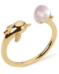 Freqnc Atelier - Dolphin Ring Rose Quartz Adjustable - Lyst
