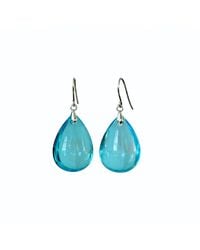 Laura Daili - Aquamarine Glow Teardrop Earrings - Lyst