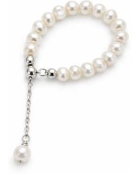 Pearl Code - Floween Round Pearl Ring, Adjustable Chain - Lyst