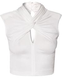 AGGI by HALEWSKI - Ada Pearl Sleeveless Crop Top - Lyst