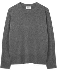 Loop Cashmere - Cashmere Longline Crew Neck Sweater - Lyst