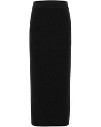 Peraluna - Rib Knitted Cashmere Blend Knitwear Pencil Skirt - Lyst