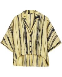 Nocturne - Printed Short Sleeve Shirt - Lyst