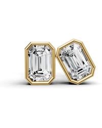 SEREIA OFFICIAL - Carat Emerald Bezel Solitaire Studs - Lyst