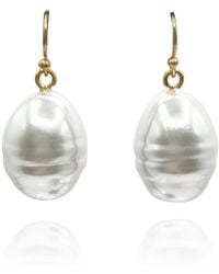 Michael Nash Jewelry - Marcella Baroque Glass Pearl Drop - Lyst