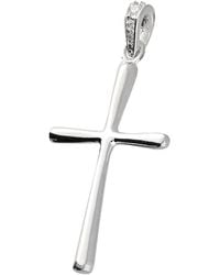 Kaizarin - Sterling Cross With Cubic Zirconia Bale - Lyst