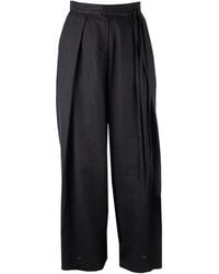 Una Berzina - Linen Wide Leg Trousers - Lyst