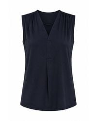 Conquista - Pleated-Shoulder V-Neck Top - Lyst