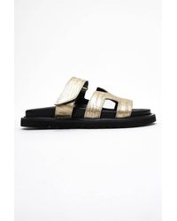 Forever & Always Shoes - Loana Leather Slide Sandal - Lyst