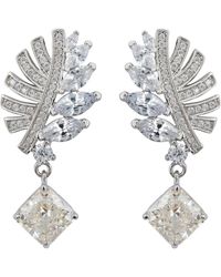 LÁTELITA London - Palm Leaf Moissanite Drop Earrings - Lyst