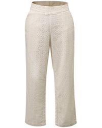 Smart and Joy - Neutrals Eyelet Cotton Lace Pants -Cream - Lyst
