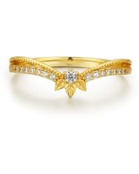 Azura Jewelry New York - Abloom Stacking Band Vermeil - Lyst