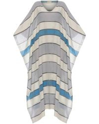 Heritagemoda - Riviera Stripe Handwoven Sheer Cotton Kaftan With & Light Stripes - Lyst