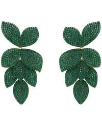 LÁTELITA London - Petal Cascading Flower Earrings Emerald - Lyst