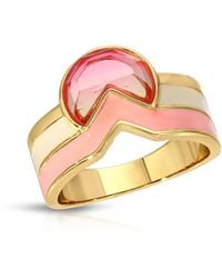 Glamrocks Jewelry - Tequila Sunrise Enamel Cigar Band - Lyst