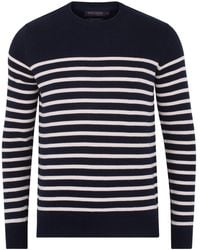 Paul James Knitwear - Lightweight Cotton Allen Striped Breton Sweater - Lyst