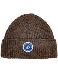 Arthur Beale - Neutrals Badge Beanie Hat - Lyst