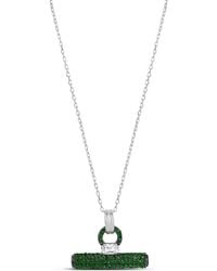 SHYMI - Pave T Bar Necklace - Lyst
