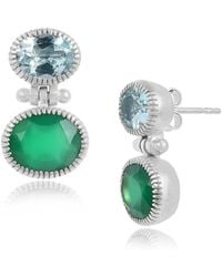 Moon London - Topaz & Onyx Combo Sterling Earrings - Lyst